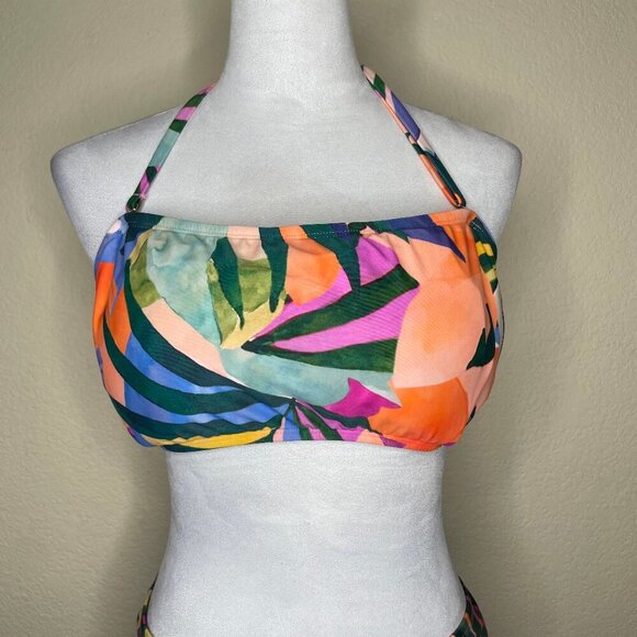 Palisades Beach Club Women's Tropical Floral Swimsuit Bikini Plus Size XL Sexy - Picture 2 of 10
